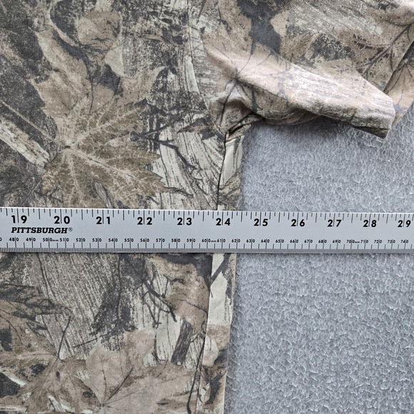 Hollister Men Shirt XL Brown Camouflage Heavyweight Boxy Fit Short Sleeve - Picture 7 of 9